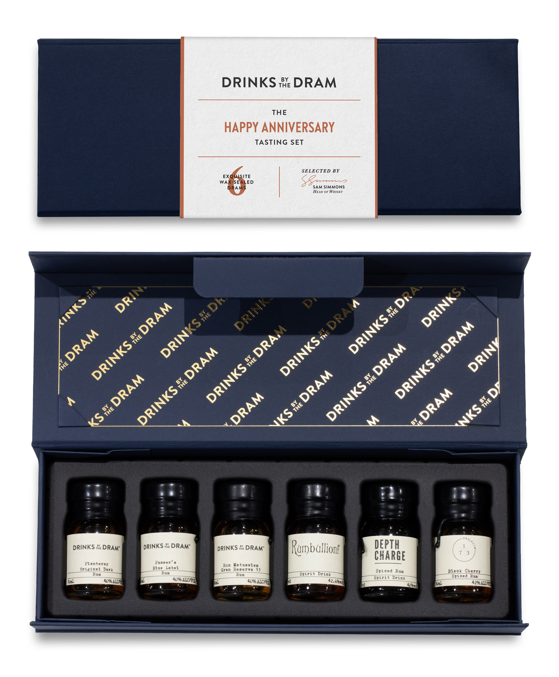 Happy Anniversary Rum Tasting Set (Blue) 18cl
