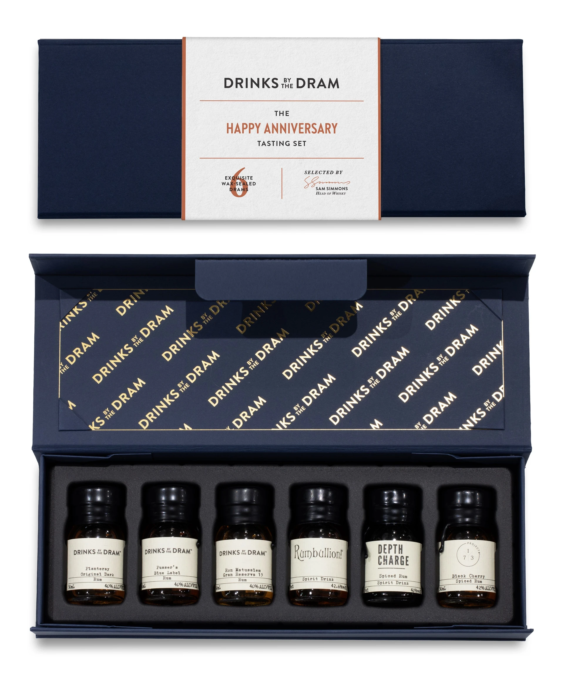 Happy Anniversary Rum Tasting Set (Blue)