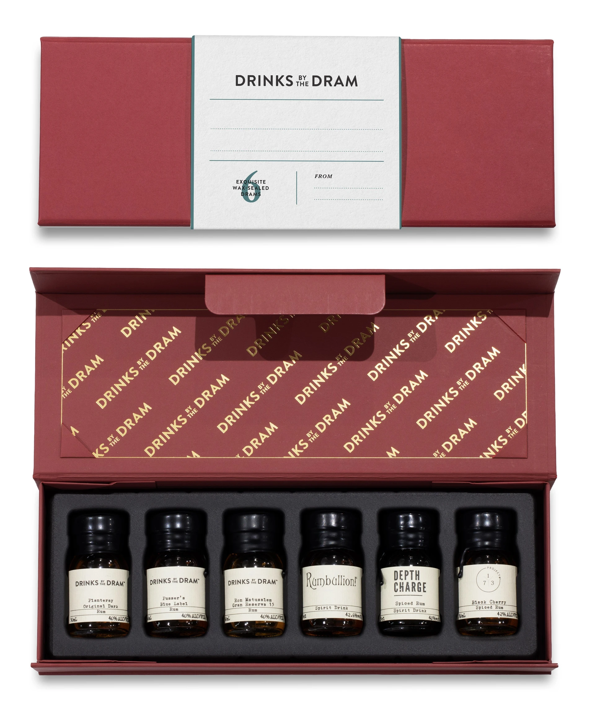 Blank - Write your own message Rum Tasting Set (Red)