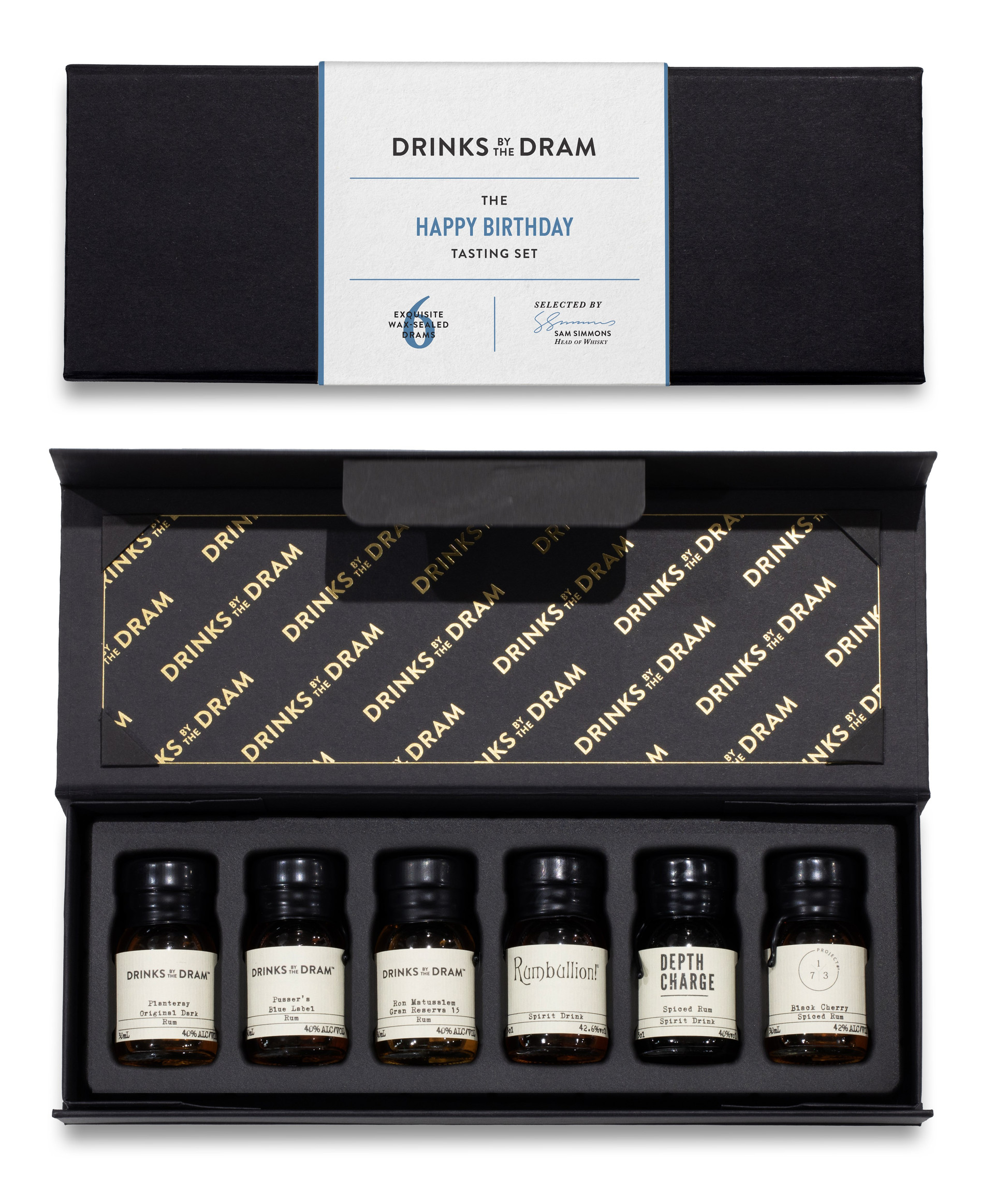 Happy Birthday Rum Tasting Set (Black) 18cl