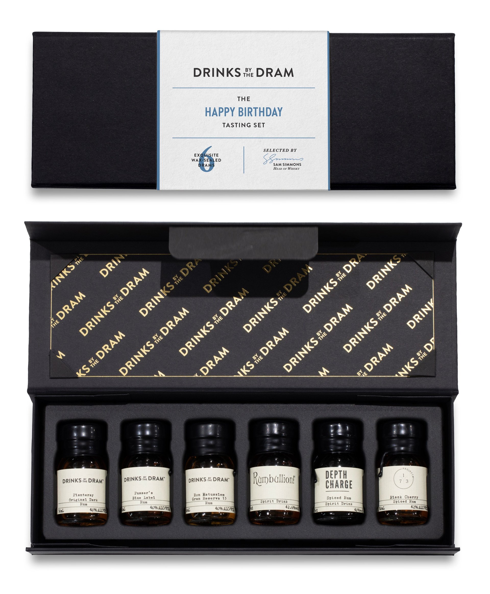 Happy Birthday Rum Tasting Set (Black) 18cl