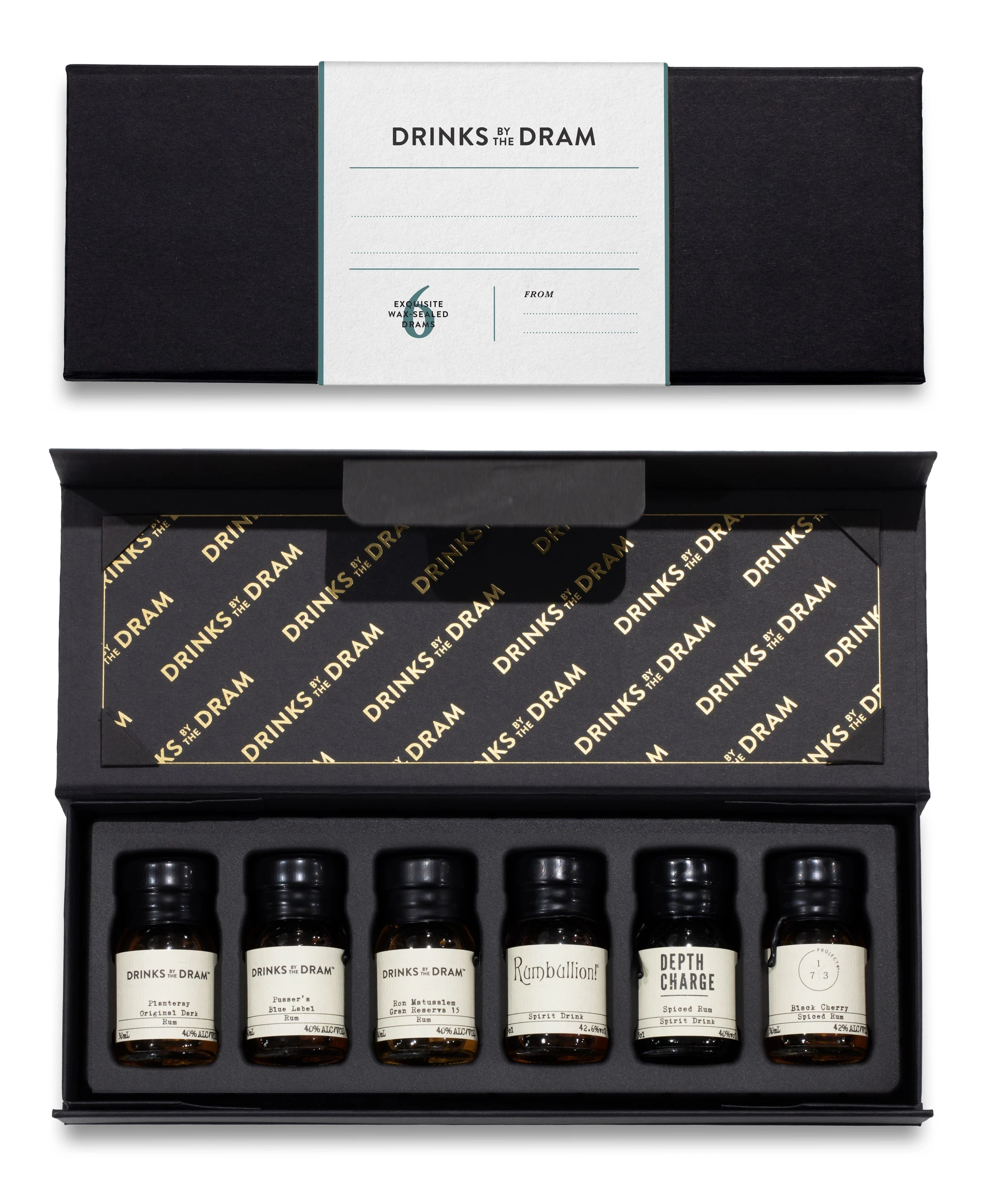 Blank - Write your own message Rum Tasting Set (Black)