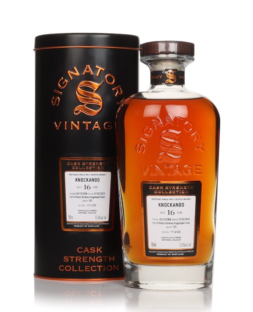 Knockando 16 Year Old 2008 (cask 103) - Cask Strength Collection (Signatory) 70cl