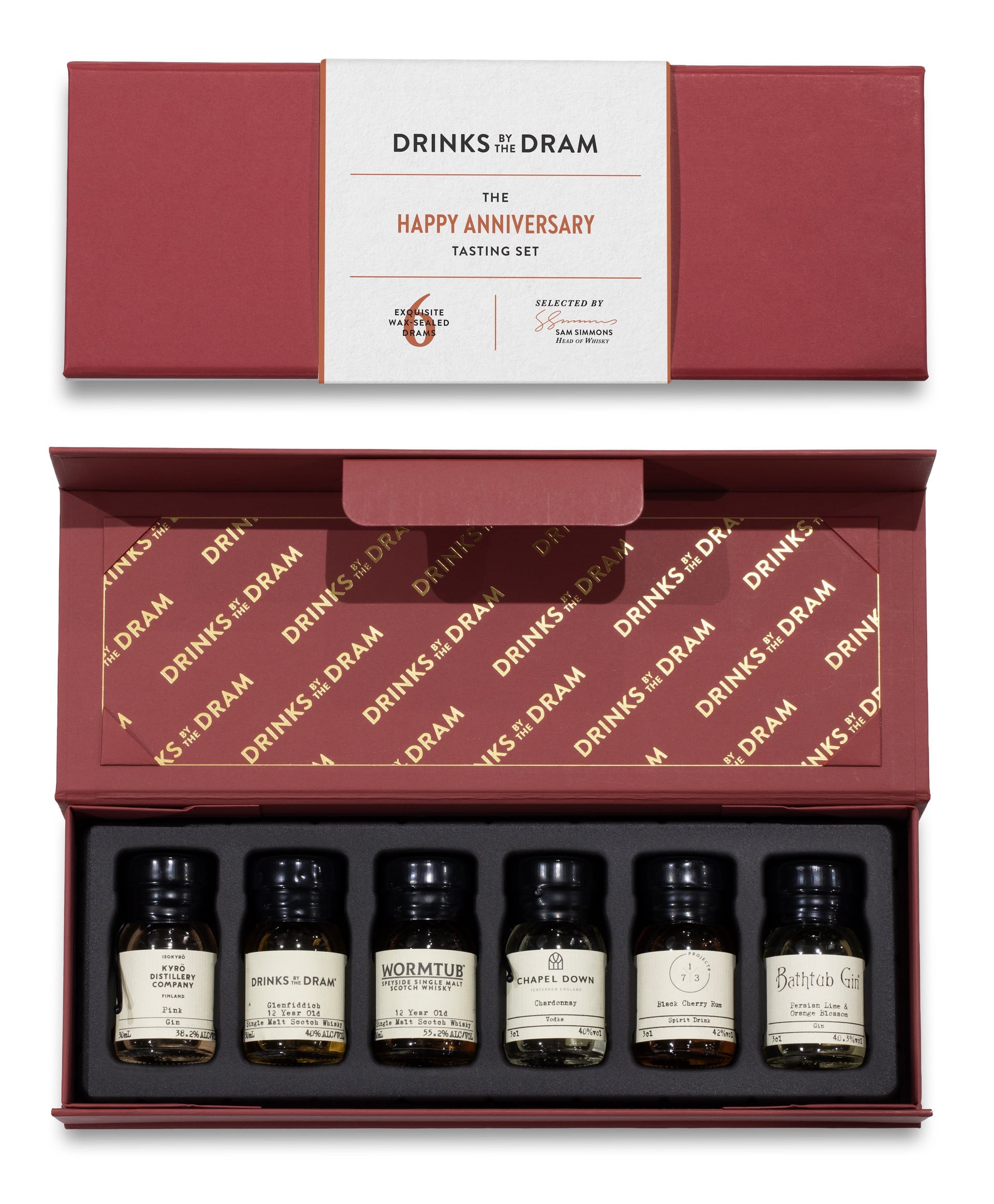 Happy Anniversary Mixed Spirits Set (Red) 18cl