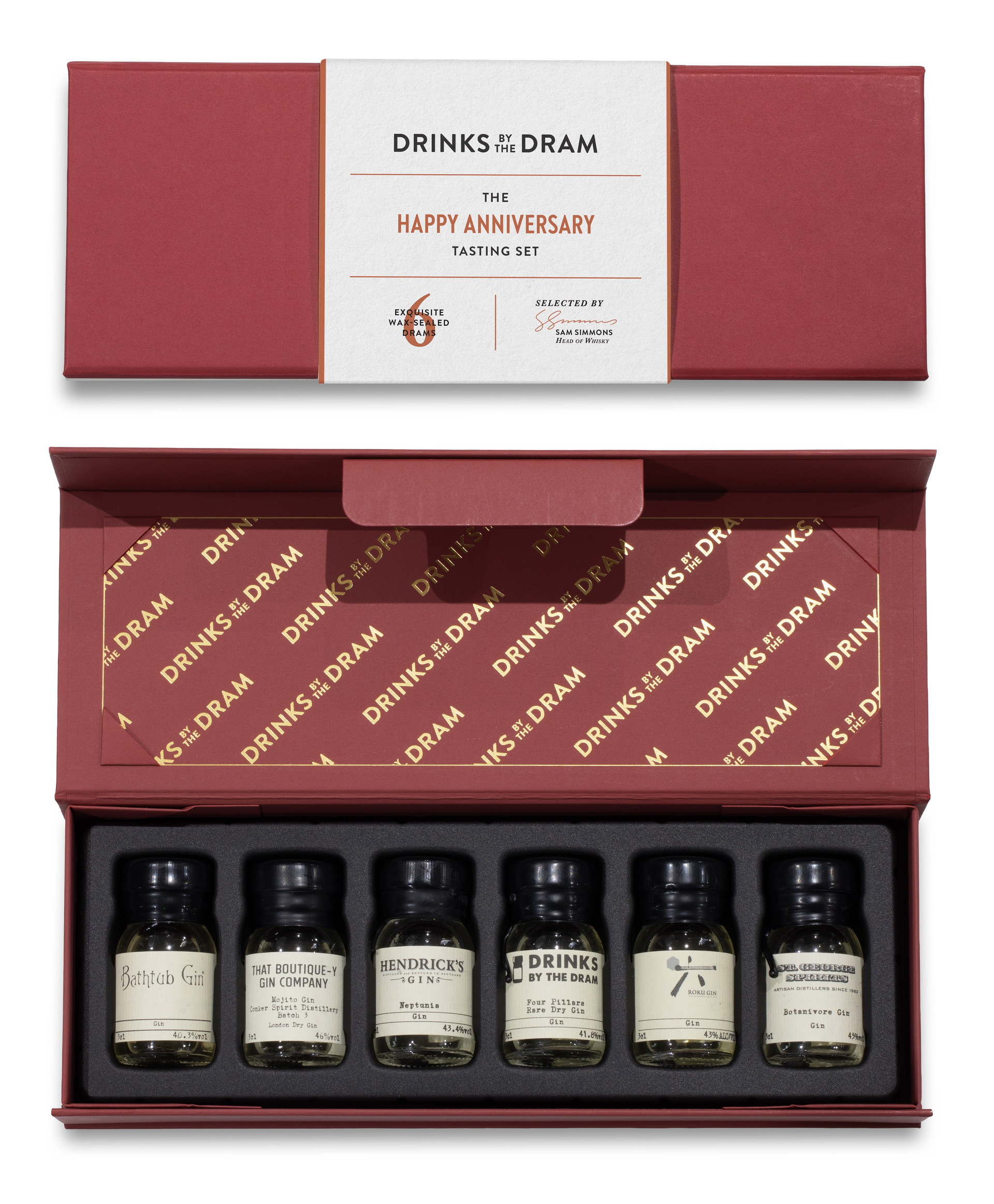 Happy Anniversary Gin Tasting Set (Red)