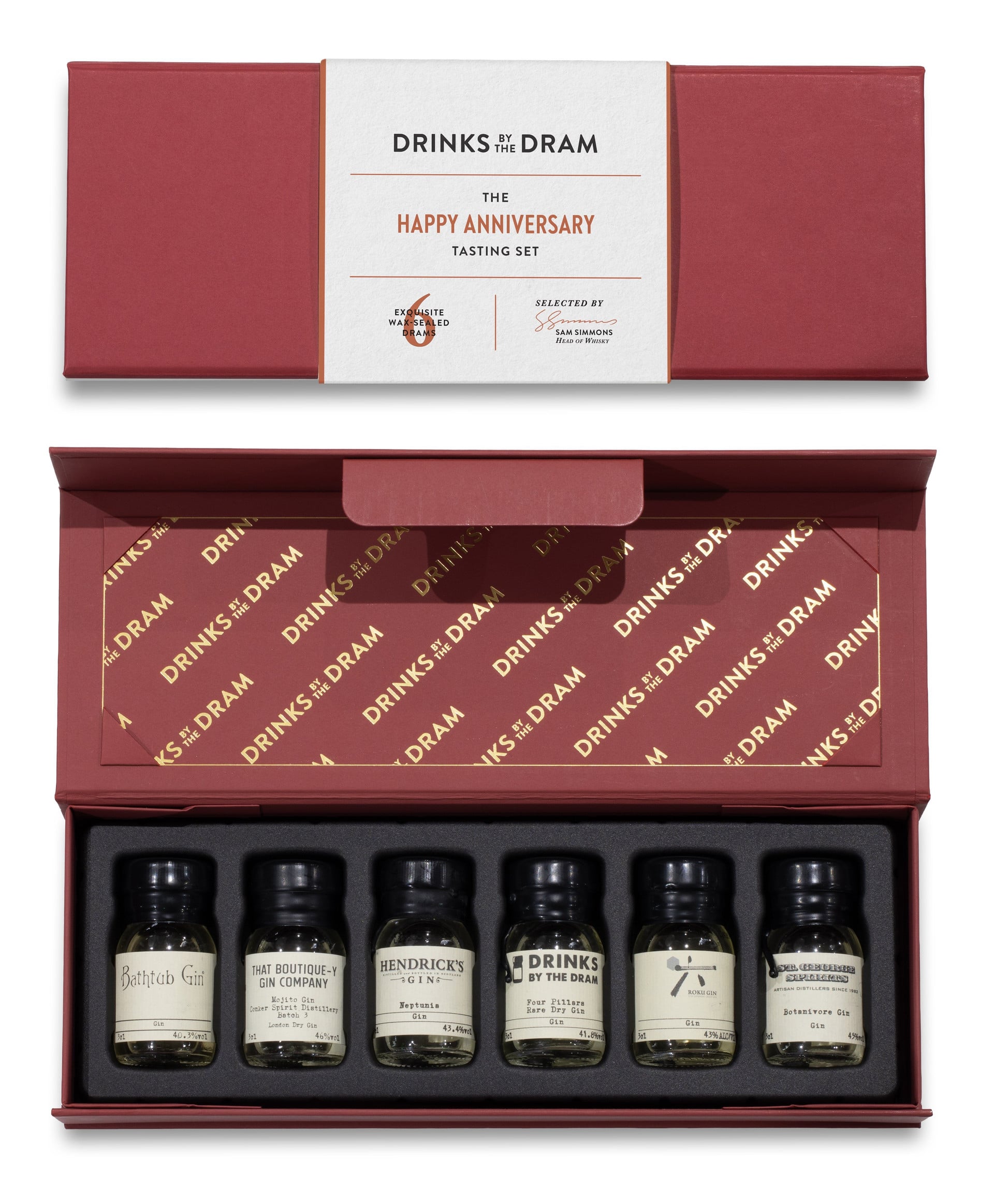 Happy Anniversary Gin Tasting Set (Red) 18cl