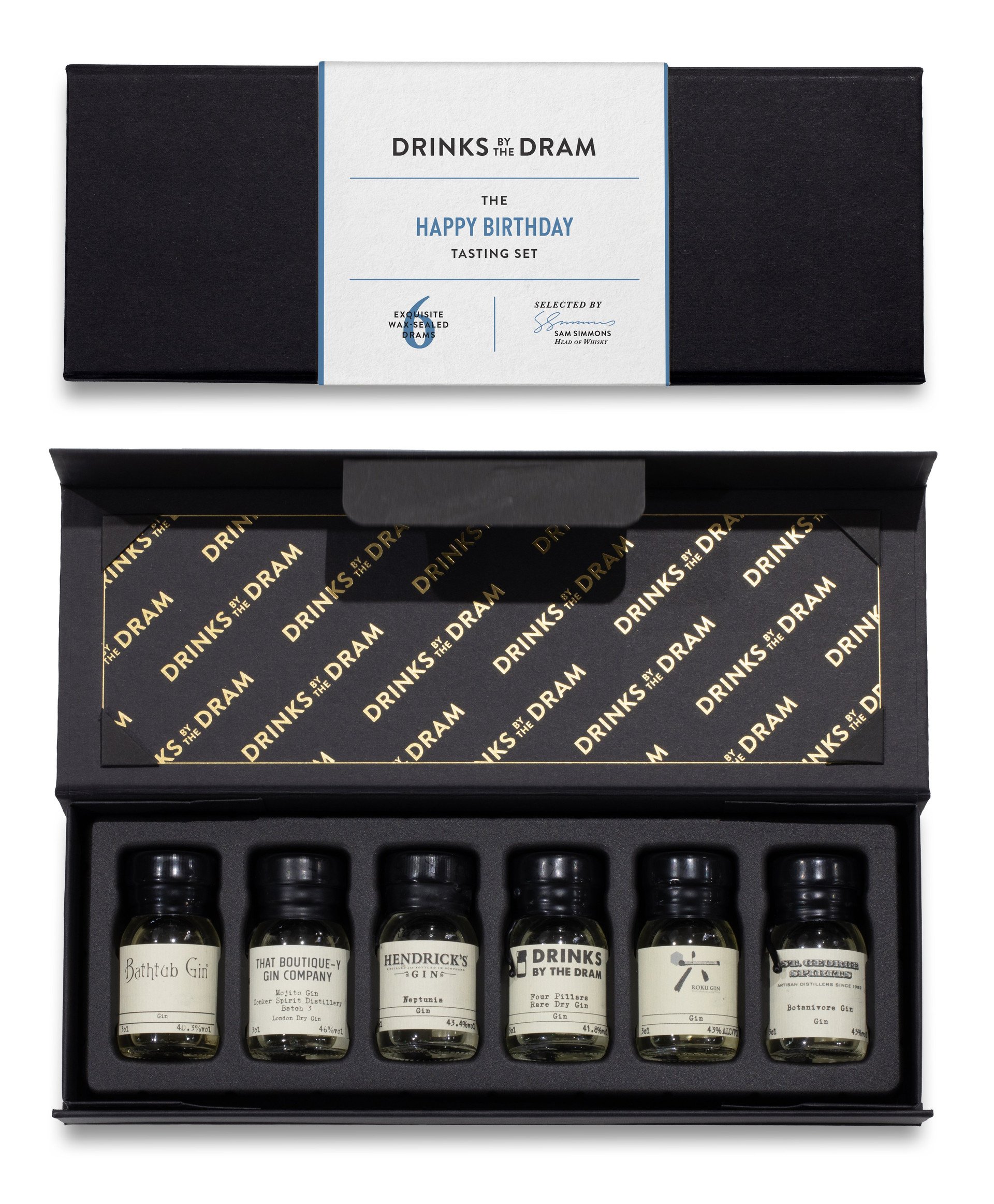 Happy Birthday Gin Tasting Set (Black) 18cl
