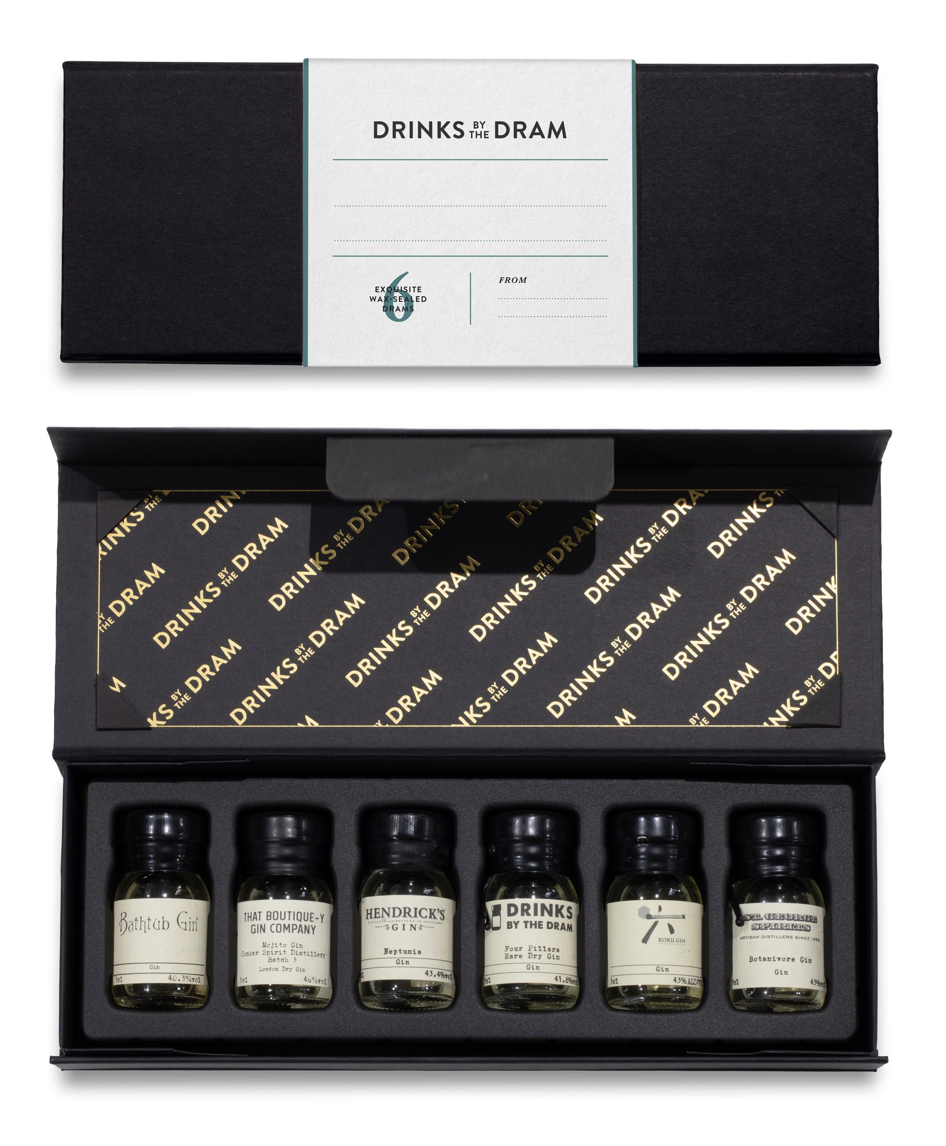 Blank - Write your own message Gin Tasting Set (Black)