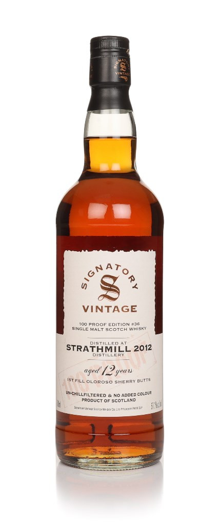 Strathmill 12 Year Old 2012 - 100 Proof Edition #36 (Signatory) 70cl