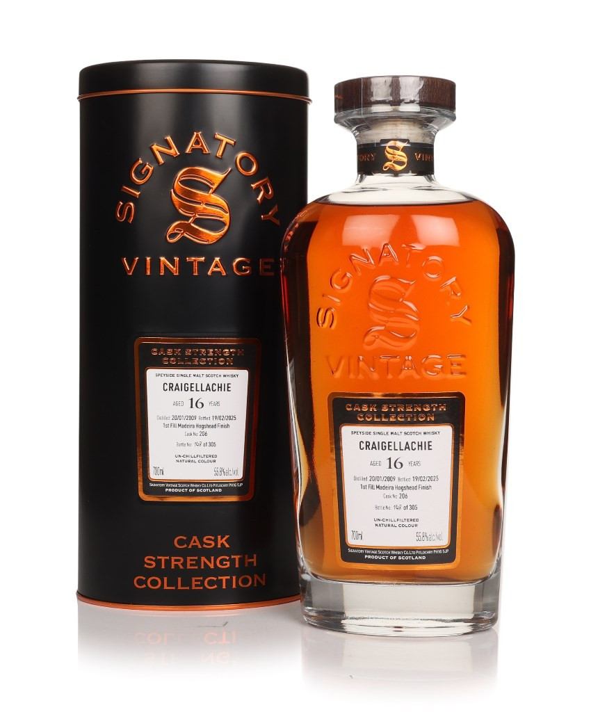 Craigellachie 16 Year Old 2009 (cask 206) - Cask Strength Collection (Signatory) 70cl