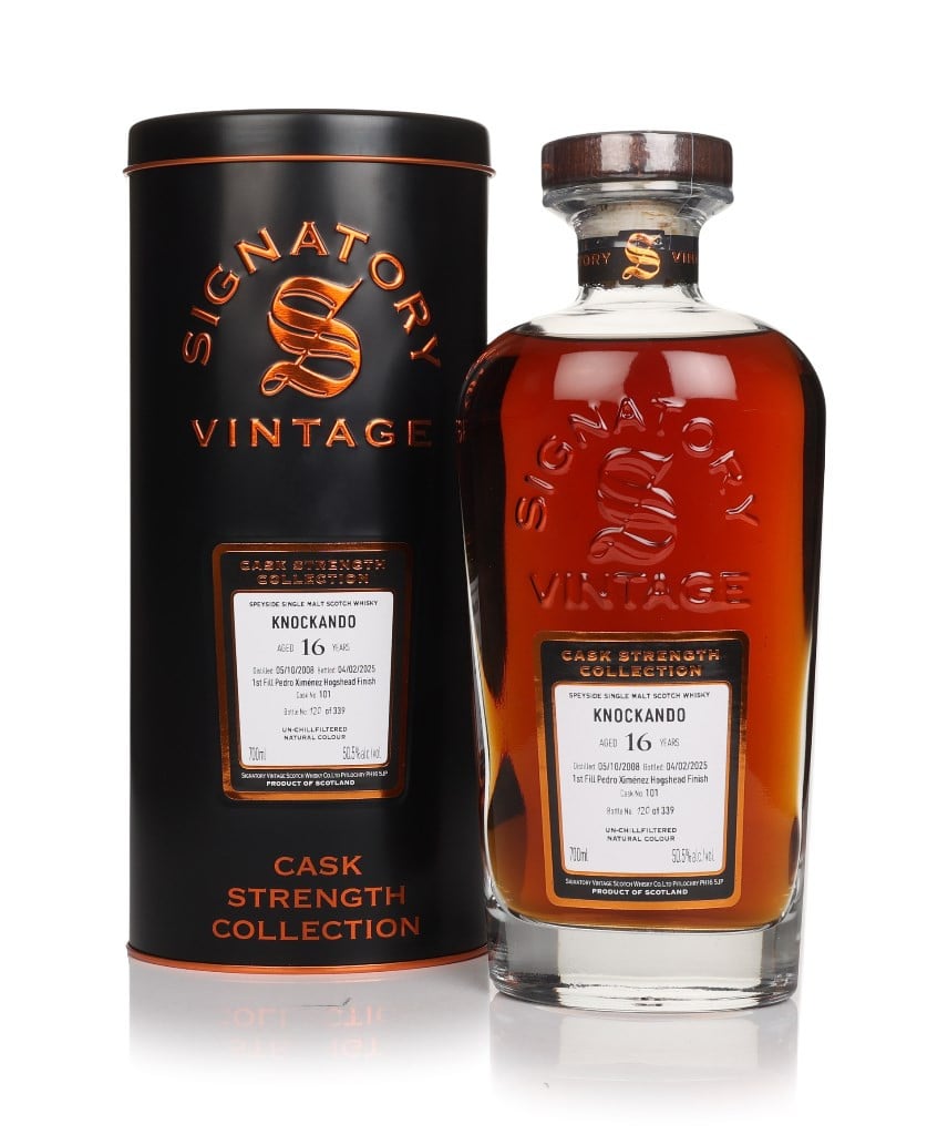 Knockando 16 Year Old 2008 (cask 101) - Cask Strength Collection (Signatory) 70cl