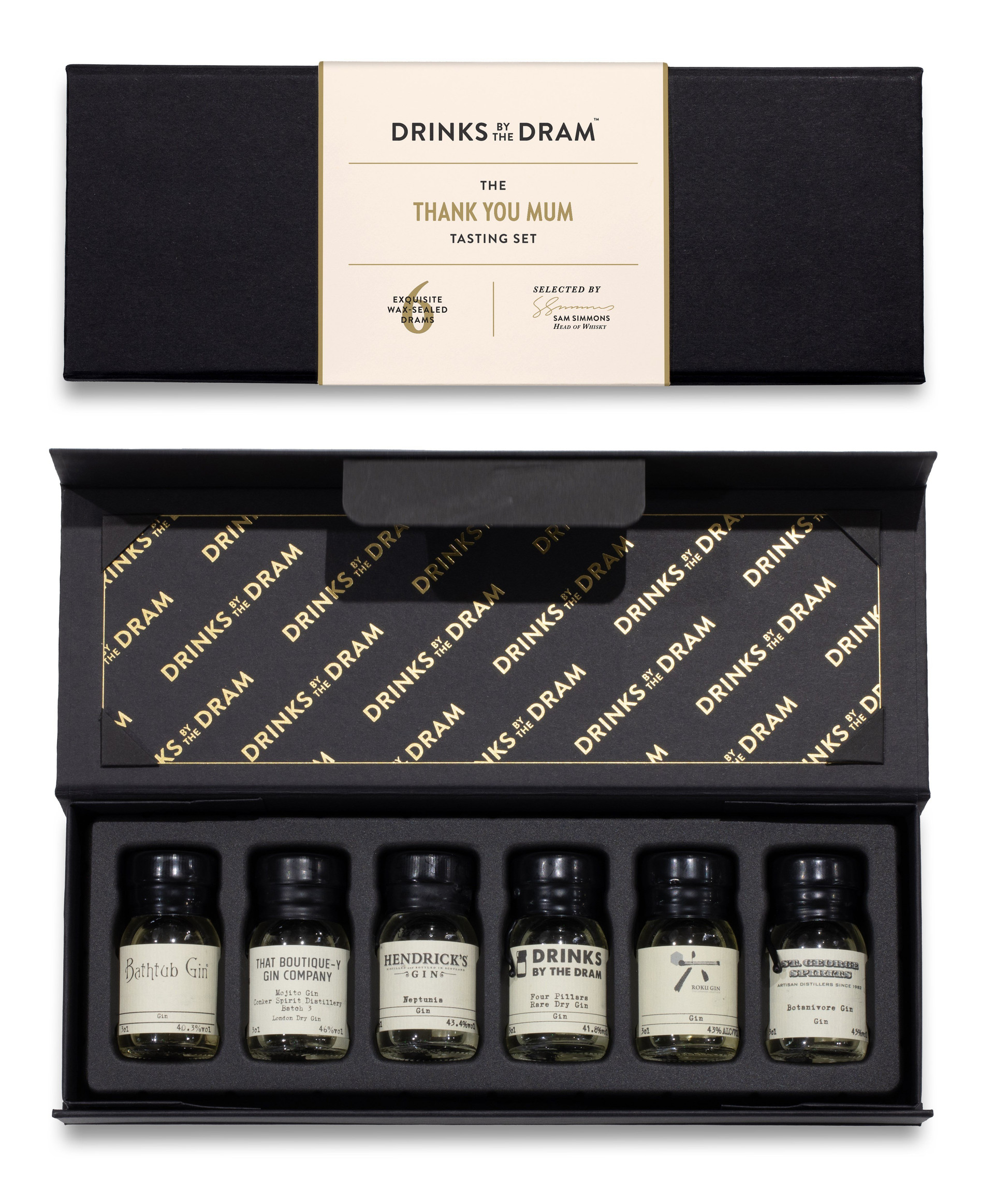 Thank You Mum Gin Tasting Set (Black) 18cl