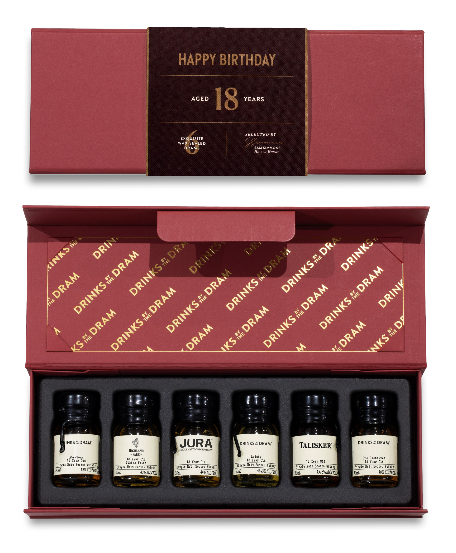 18th Birthday Whisky 6 Dram Tasting Set 18cl