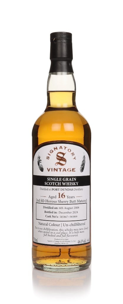 Port Dundas 16 Year Old 2008 (cask 585867 & 585868) (Signatory) 70cl