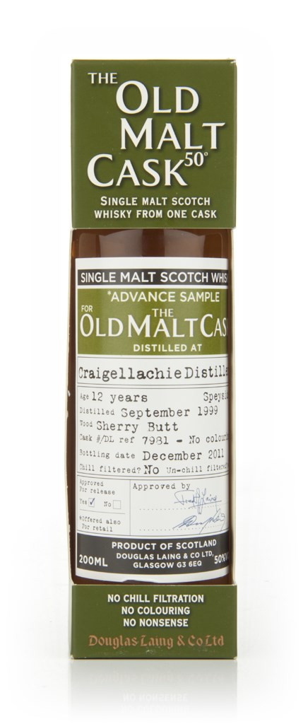 Craigellachie 12 Year Old 1999 - Old Malt Cask (Douglas Laing) 20cl