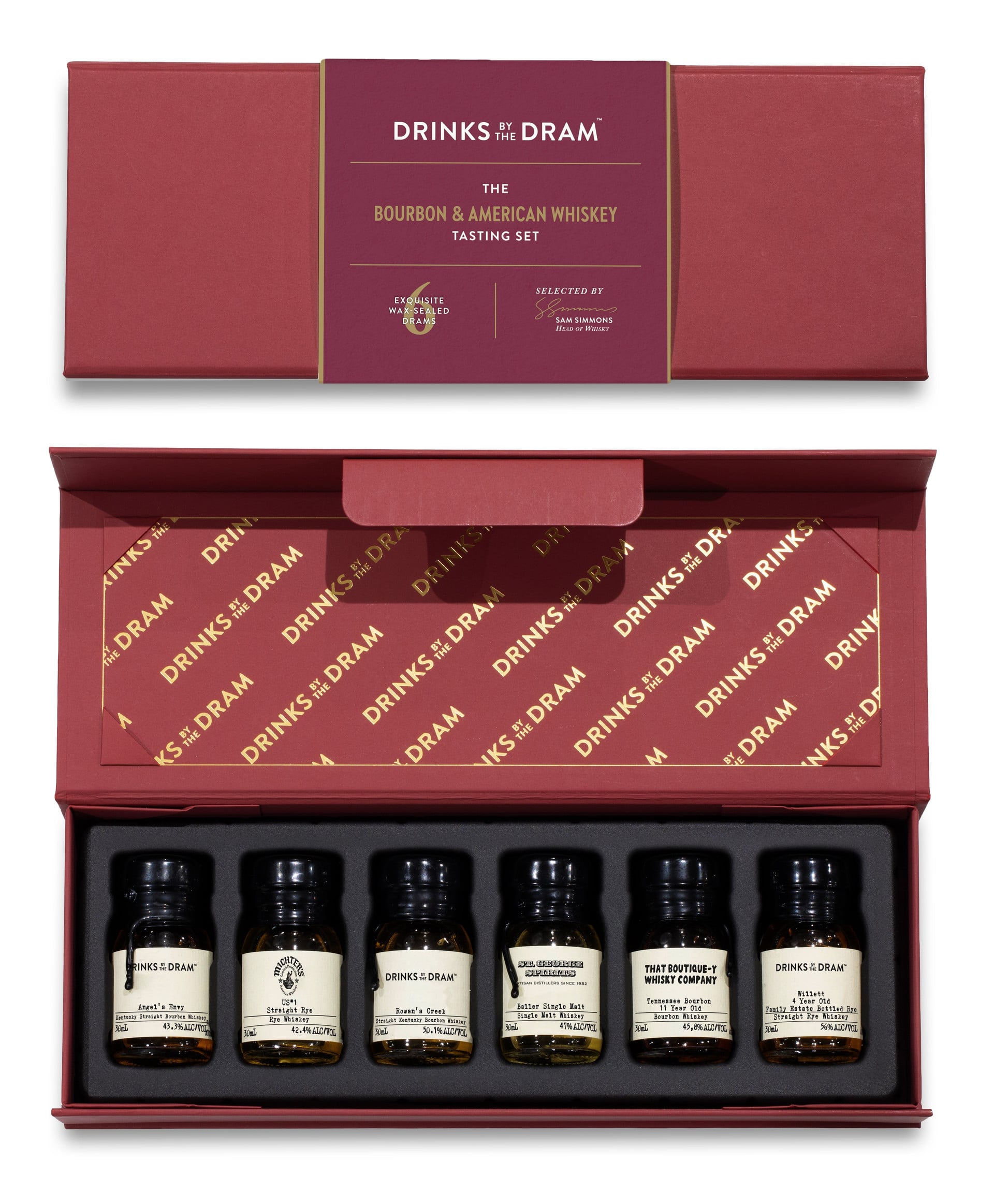 The Premium Bourbon 6 Dram Tasting Set 18cl