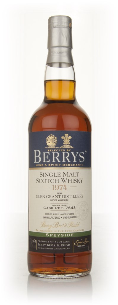Glen Grant 37 Year Old 1974 Cask 7643 (Berry Bros. & Rudd) 70cl