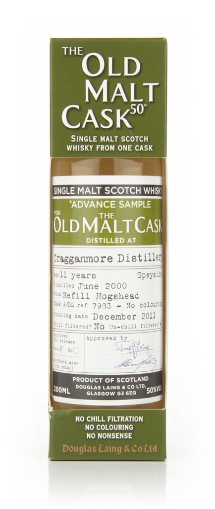 Cragganmore 11 Year Old 2000 - Old Malt Cask  (Douglas Laing) 20cl