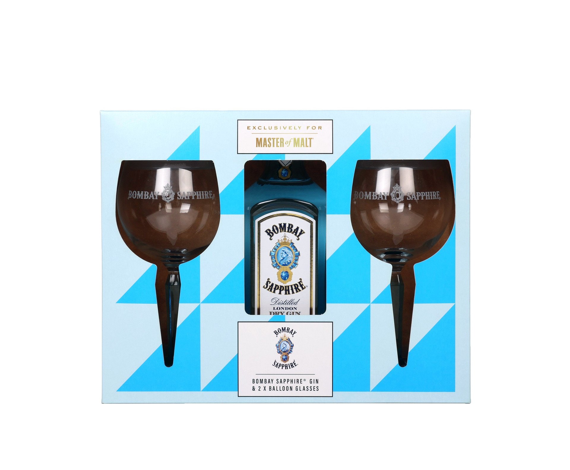 Bombay Sapphire Gift Set with 2x Glasses 70cl