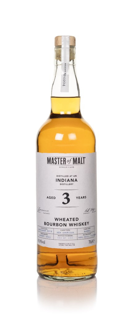Indiana Wheated Bourbon 3 Year Old 2019 Single Cask (Master of Malt) 70cl
