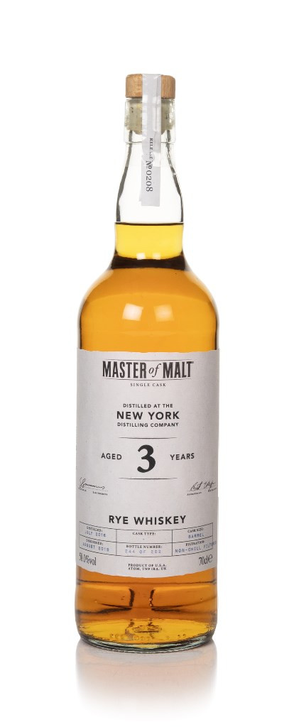 New York Distilling 3 Year Old 2016 Single Cask (Master of Malt) 70cl