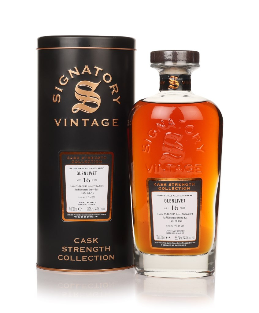Glenlivet 16 Year Old 2006 (cask 900796) - Cask Strength Collection (Signatory) 70cl
