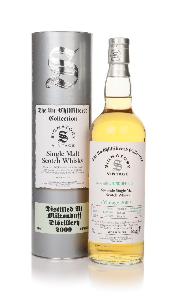 Miltonduff 12 Year Old 2009 (cask 701804, 701805,701806 & 701807) - Un-Chillfiltered Collection (Signatory) 70cl
