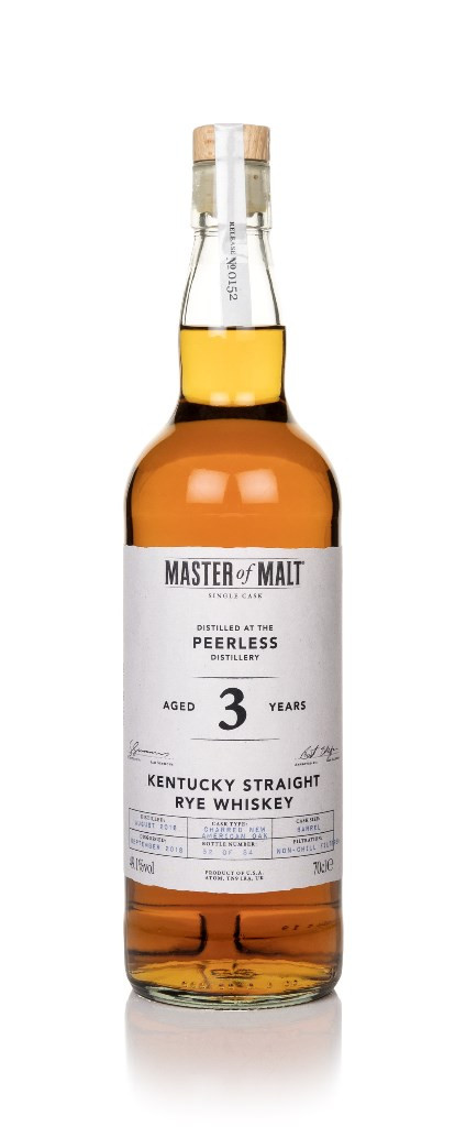 Peerless Kentucky Rye 3 Year Old 2016 Single Cask (Master of Malt) 70cl