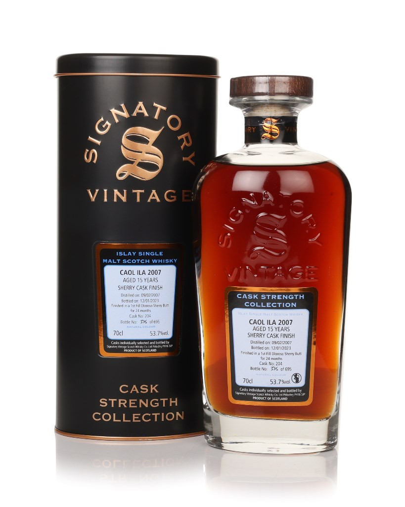 Caol Ila 15 Year Old 2007 (cask 204) - Cask Strength Collection (Signatory) 70cl