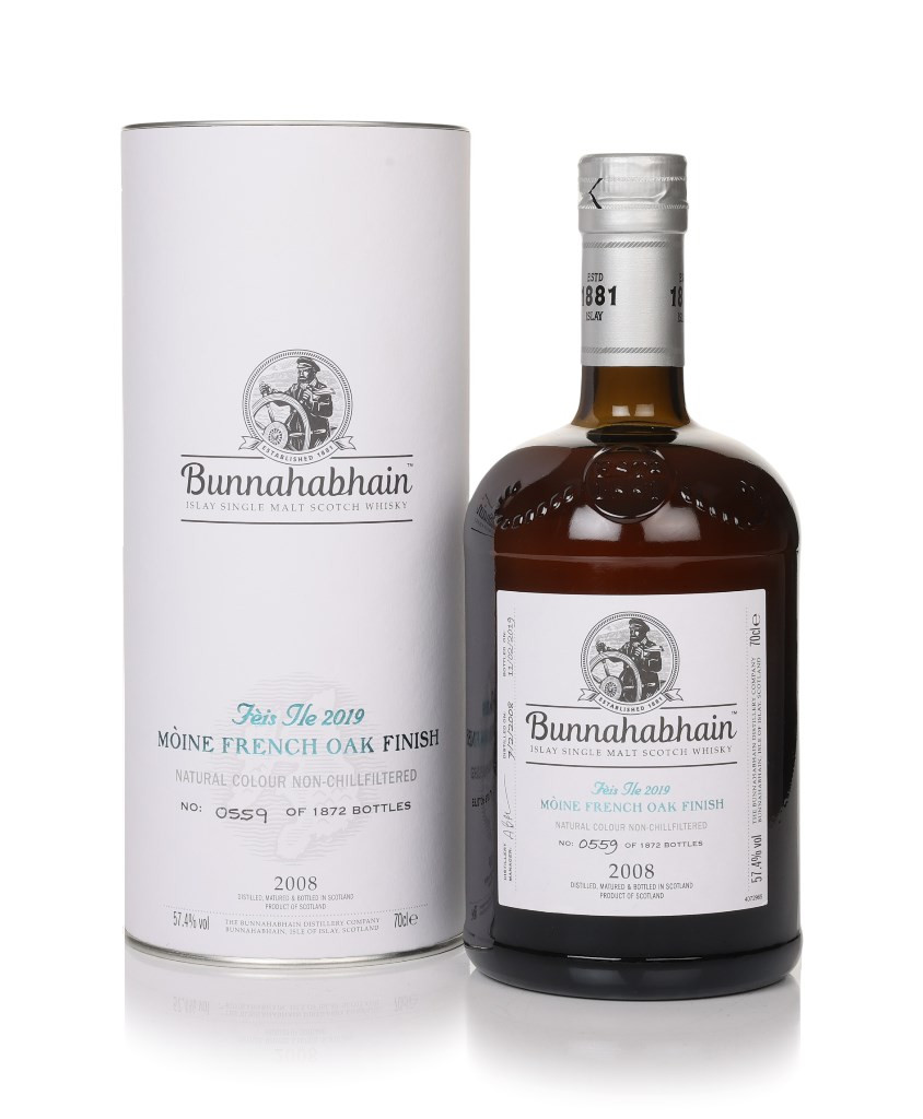 Bunnahabhain 11 Year Old 2008 Mòine French Oak Finish - Fèis Ìle 2019 70cl