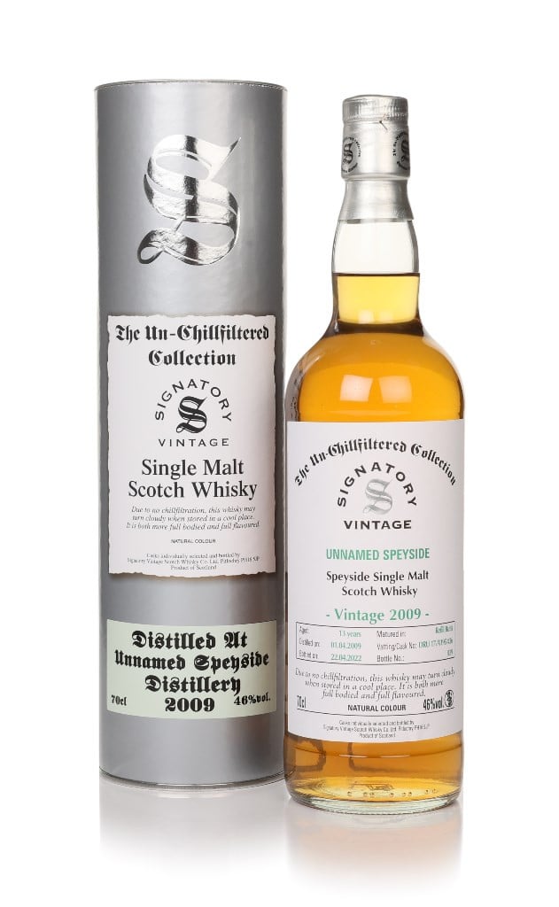 Unnamed Speyside 13 Year Old 2009 (cask DRU 17/A195 #36) - Un-Chillfiltered Collection (Signatory) 70cl