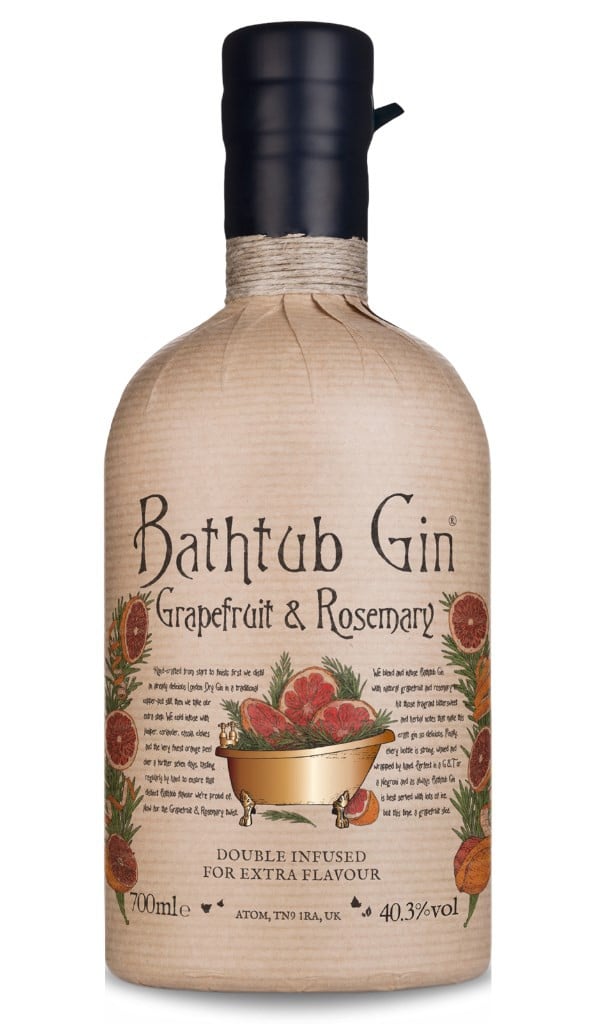 Bathtub Gin - Grapefruit & Rosemary 70cl
