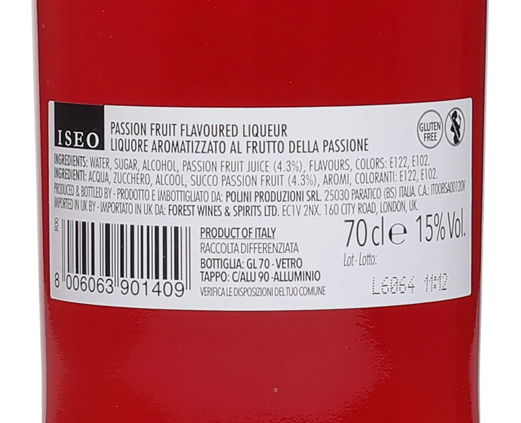 Iseo Passion Fruit Liqueur