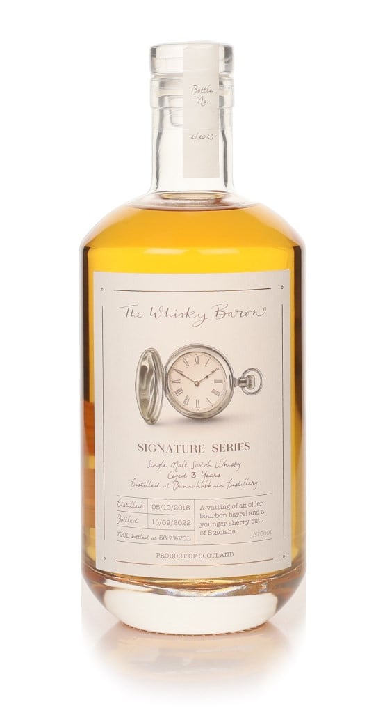 Staoisha 3 Year Old 2018 - Signature Series (The Whisky Baron) 70cl