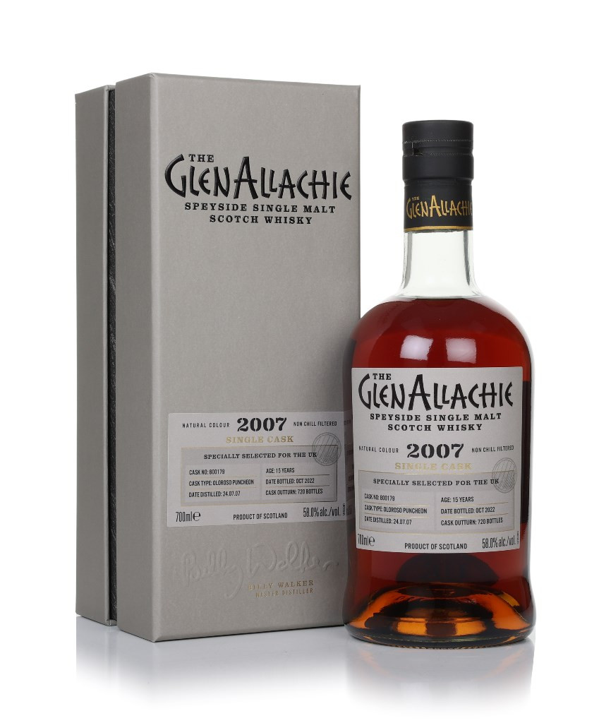 GlenAllachie 15 Year Old 2007 (cask 800179) - Oloroso Puncheon 70cl