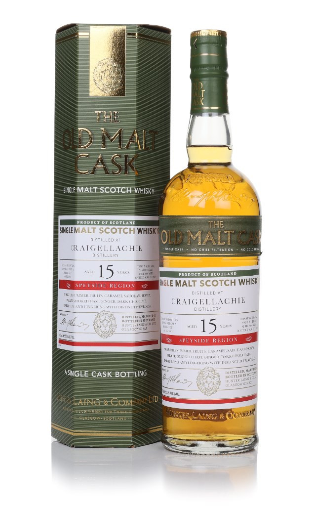 Craigellachie 15 Year Old 2007 (cask 19607) - Old Malt Cask (Hunter Laing) 70cl