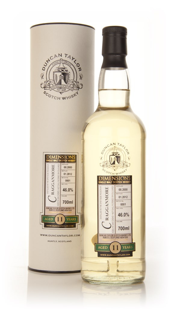 Cragganmore  11 Year Old 2000 - Dimensions (Duncan Taylor) 70cl
