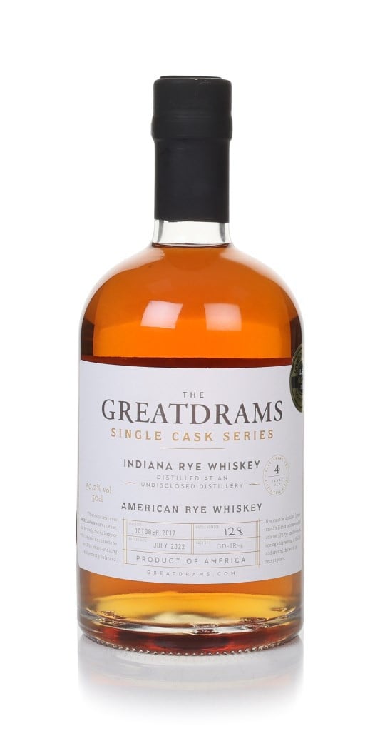 Indiana Rye 4 Year Old 2017 (cask GD-IR-4) - Single Cask Series (GreatDrams) 50cl