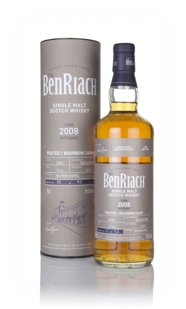 Benriach 11 Year Old 2008 (cask 2506) - Peated, Bourbon Cask 70cl