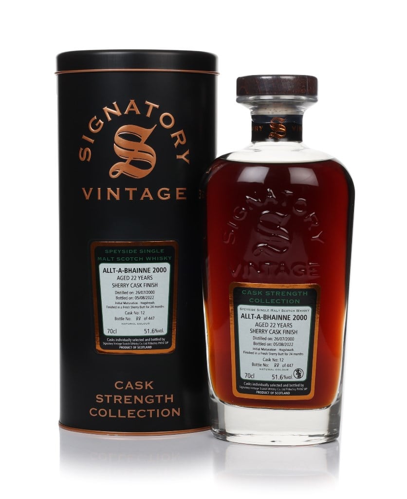 Allt-á-Bhainne 22 Year Old 2000 (cask 12) - Cask Strength Collection (Signatory) 70cl