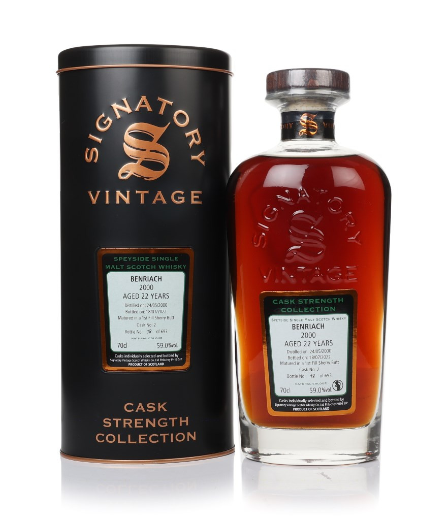 Benriach 22 Year Old 2000 (cask 2) - Cask Strength Collection (Signatory) 70cl
