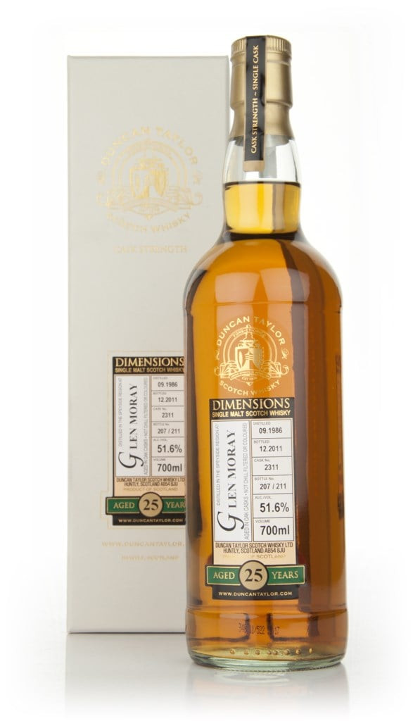 Glen Moray 25 Year Old 1986 - Dimensions (Duncan Taylor) 70cl
