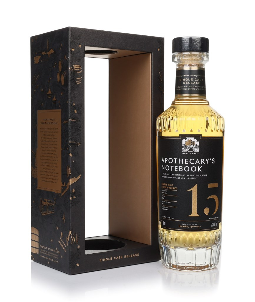 The Apothecary's Notebook 15 Year Old 2007 - Wemyss Malts (Caol Ila) 70cl