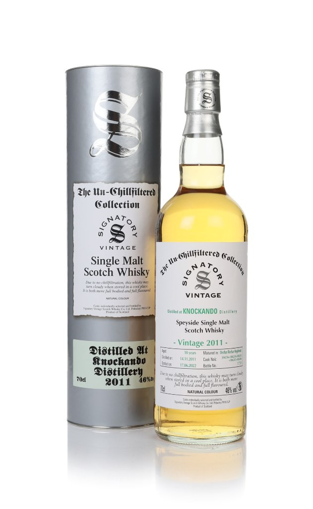 Knockando 10 Year Old 2011 (casks 306236 & 306238 & 306243 & 306245 & 306246) - Un-Chillfiltered Collection (Signatory) 70cl
