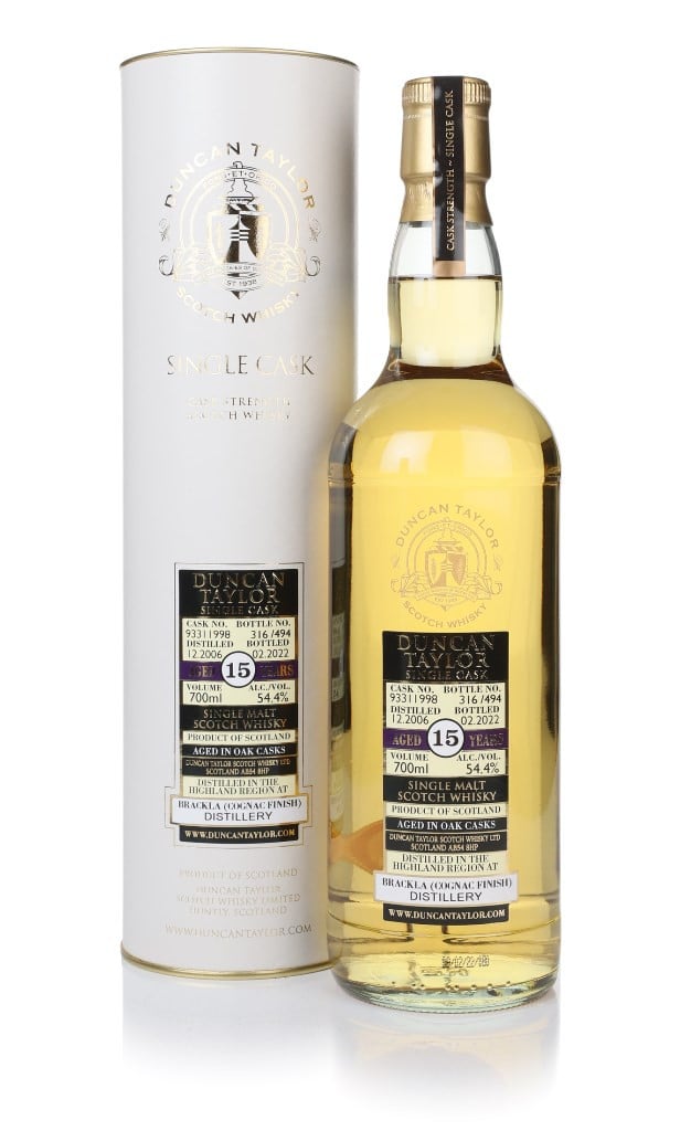Brackla 15 Year Old 2006 (cask 93311998) - Duncan Taylor 70cl