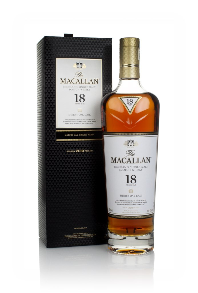 ウイスキー The Macallan18YearsOld 2019RELEASE700ml The Macallan 18 Year Old Sherry Oak (2019 Release) 70cl Whisky