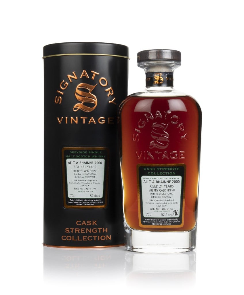 Allt-á-Bhainne 21 Year Old 2000 (cask 6) - Cask Strength Collection (Signatory) 70cl