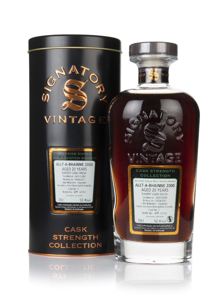 Allt-á-Bhainne 20 Year Old 2000 (cask 3) - Cask Strength Collection (Signatory) 70cl