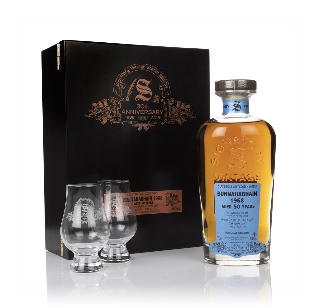 Bunnahabhain 50 Year Old 1968 (cask 12397) - 30th Anniversary Gift Box (Signatory) 70cl