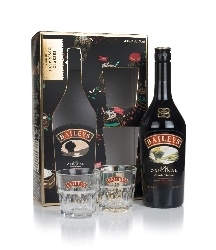 Baileys Irish Cream Gift Pack with 2x Glasses 70cl